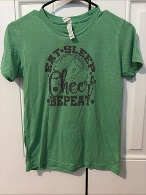Bella Canvas Green Cheer Graphic Short Sleeve Tee